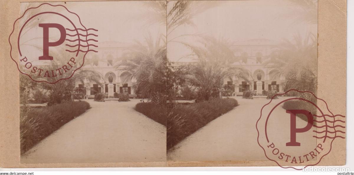 Fotografia antiga: Alg&eacute;rie EBTREE HOPITAL ST ELISABETH ALGERIA AFRICA AFRIQUE ESTEREOSCOPICA ST&Eacute;R&Eacute;OSCOPIQUE. STEREOSC