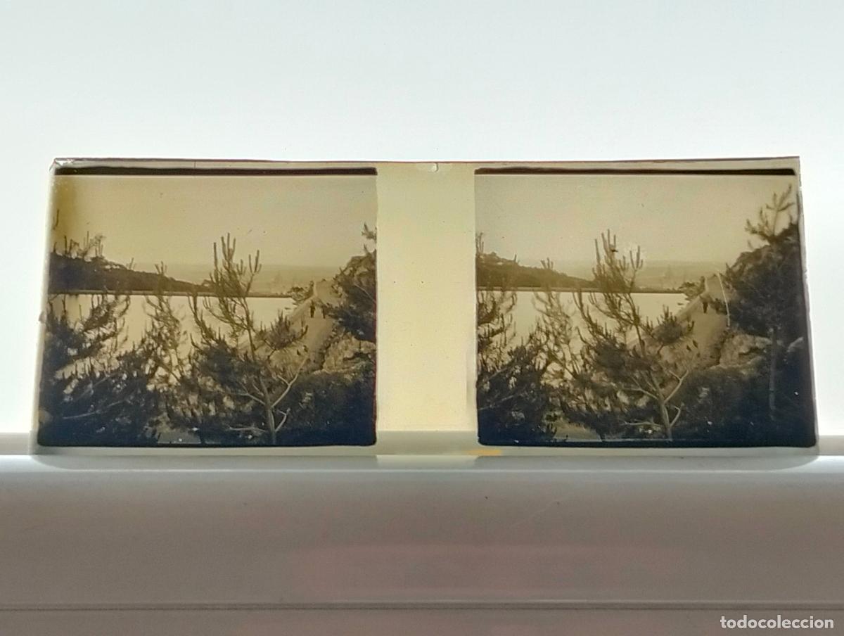 Fotografia antica: EL ESCORIAL MADRID PLACA ESTEREOSCOPICA CRISTAL 4,5 X 10,5 CM