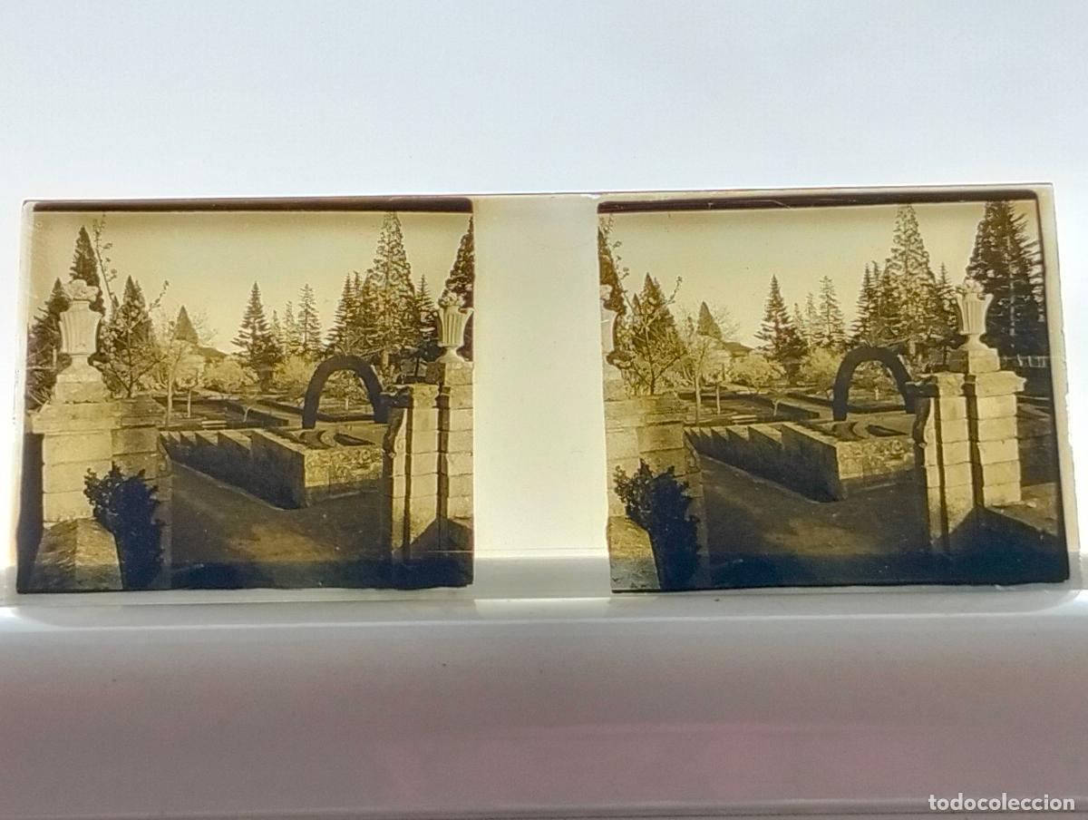 Fotografia antiga: EL ESCORIAL MADRID PLACA ESTEREOSCOPICA CRISTAL 4,5 X 10,5 CM