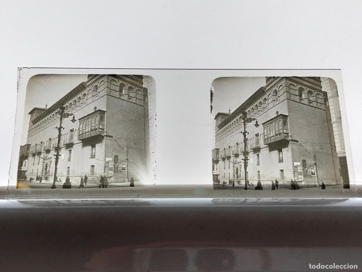 Fotografia antiga: ZARAGOZA PLACA ESTEREOSCOPICA CRISTAL 4,5 X 10,5 CM