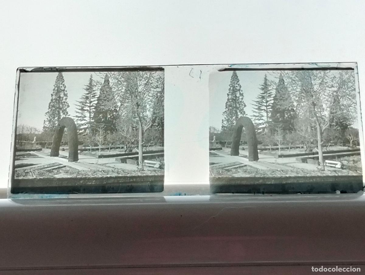 Fotografia antiga: EL ESCORIAL MADRID PLACA ESTEREOSCOPICA CRISTAL 4,5 X 10,5 CM