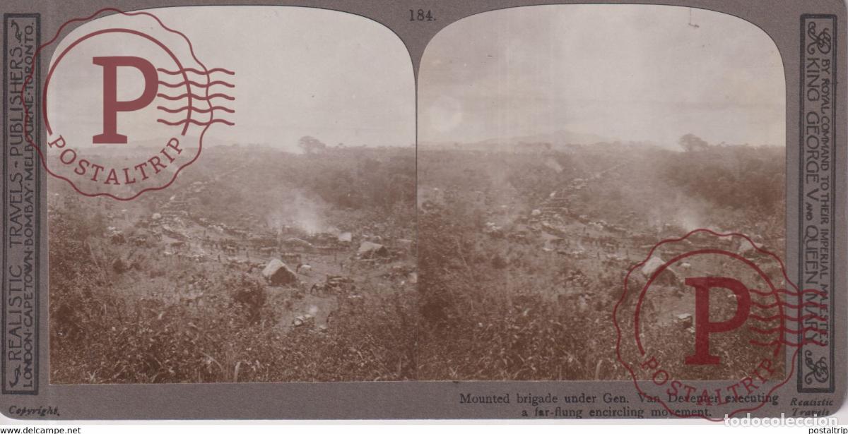 Fotograf&iacute;a antigua: 184 MOUNTED BRIGADE UNDER GEN VAN DEVENTER Grand Guerre WW1 ESTEREOSCOPICA ST&Eacute;R&Eacute;OSCOPIQUE. STEREOSCO
