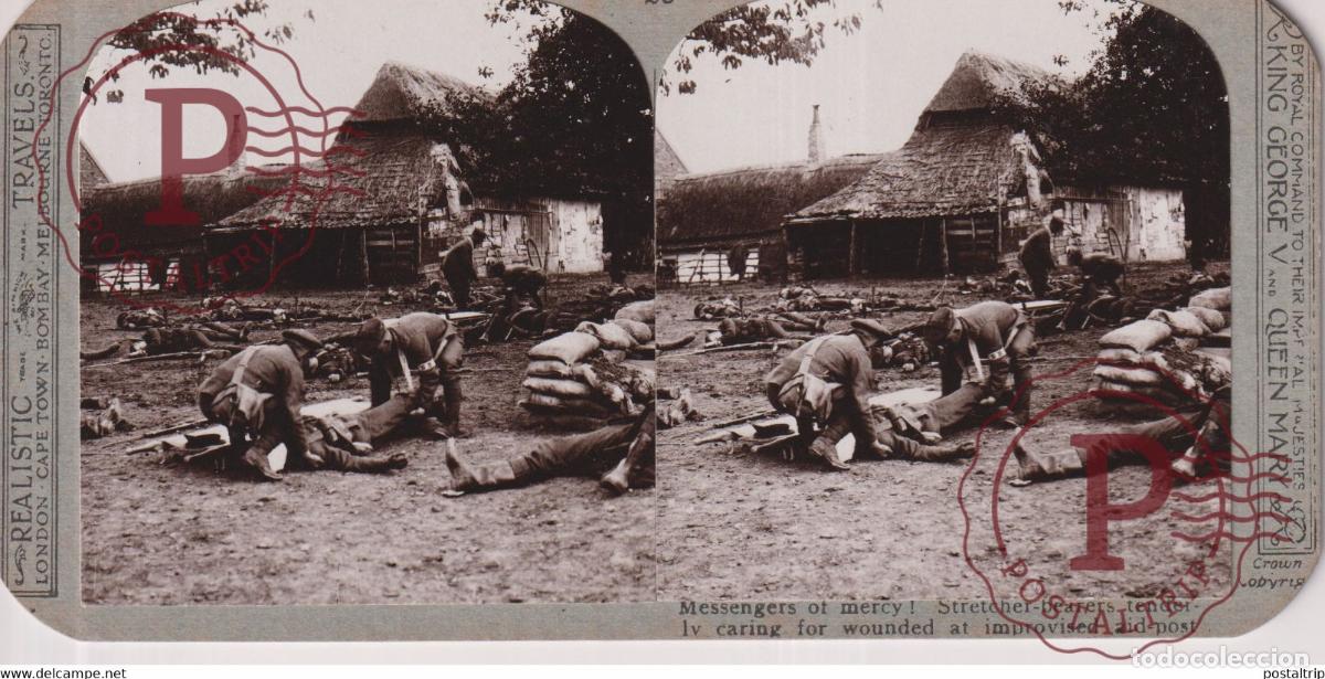 Fotograf&iacute;a antigua: 26 MESSENGERS OF MERCY Grand Guerre WW1 ESTEREOSCOPICA ST&Eacute;R&Eacute;OSCOPIQUE. STEREOSCOPIC