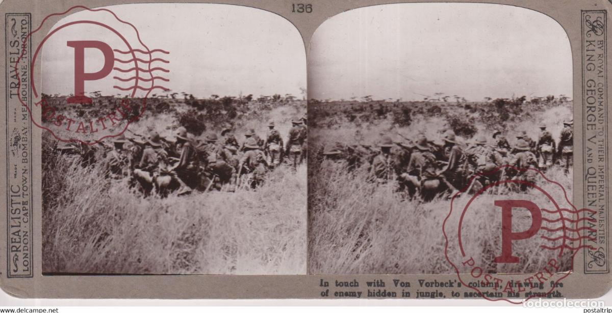 Fotograf&iacute;a antigua: 136 IN TOUCH WITH VON VORBECKS COLUMN Grand Guerre WW1 ESTEREOSCOPICA ST&Eacute;R&Eacute;OSCOPIQUE. STEREOSCOPIC