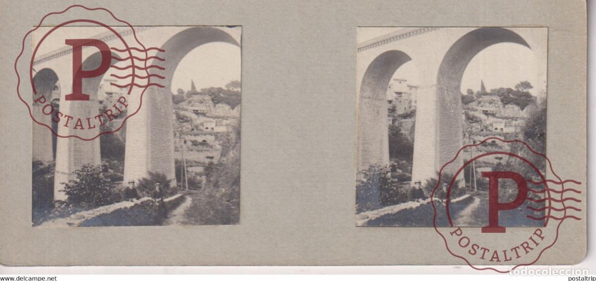 Photographie ancienne: PONT BRIDGE ARC DEMI POINT 13*6cm ESTEREOSCOPICA ST&Eacute;R&Eacute;OSCOPIQUE STEREOSCOPIC