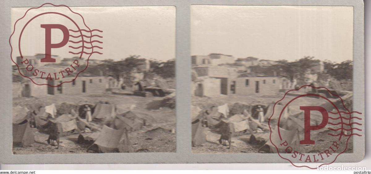Fotograf&iacute;a antigua: CAMPEMENT ARABE ESTEREOSCOPICA ST&Eacute;R&Eacute;OSCOPIQUE STEREOSCOPIC