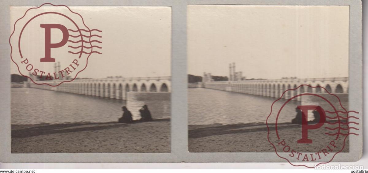 Fotograf&iacute;a antigua: BARRAGE NILE NILO RIVER EGYPT EGYPTE EGIPTO 13*6cm ESTEREOSCOPICA ST&Eacute;R&Eacute;OSCOPIQUE STEREOSCOPIC