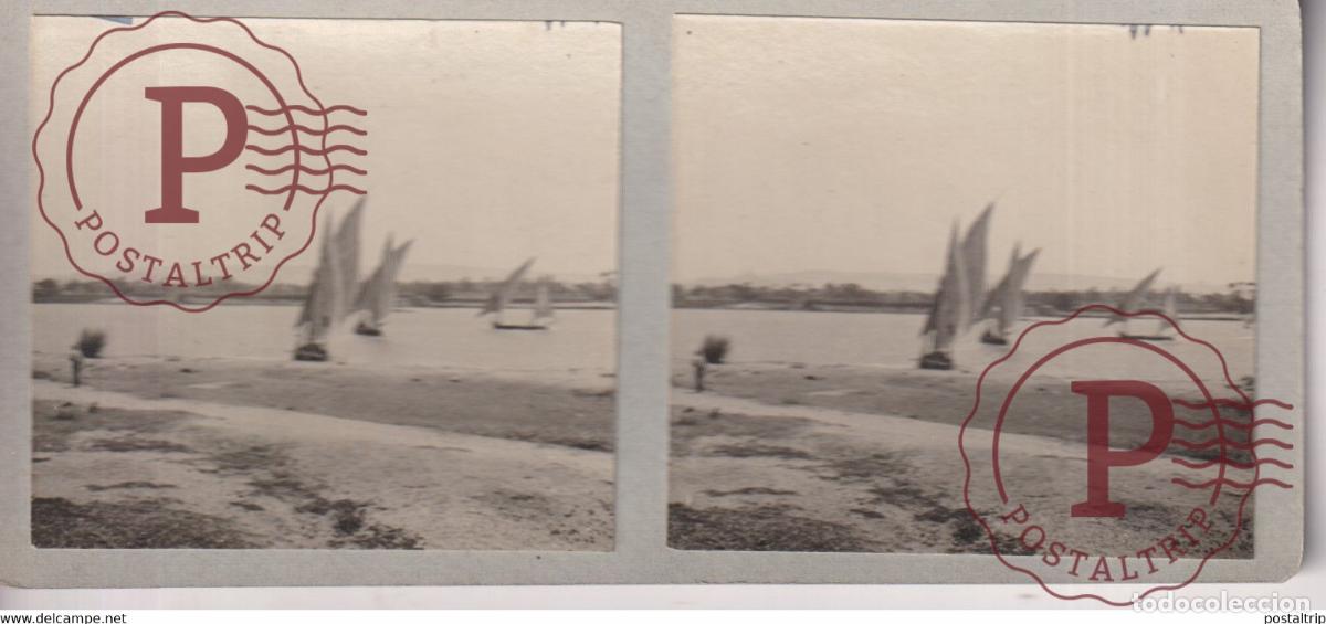 Alte Fotografie: LE NIL &Agrave; GIZEH EGYPT EGYPTE EGIPTO 13*6cm ESTEREOSCOPICA ST&Eacute;R&Eacute;OSCOPIQUE STEREOSCOPIC
