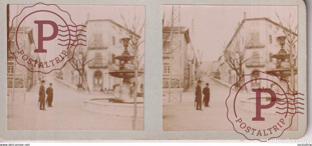 Alte Fotografie: VUE PARTIELLE LA SOURCE 13*6cm ESTEREOSCOPICA ST&Eacute;R&Eacute;OSCOPIQUE STEREOSCOPIC