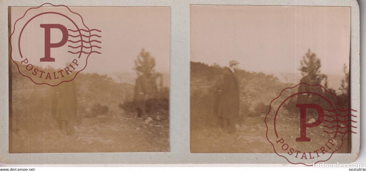 Fotograf&iacute;a antigua: &Agrave; LA CAMPAGNE 13*6cm ESTEREOSCOPICA ST&Eacute;R&Eacute;OSCOPIQUE STEREOSCOPIC