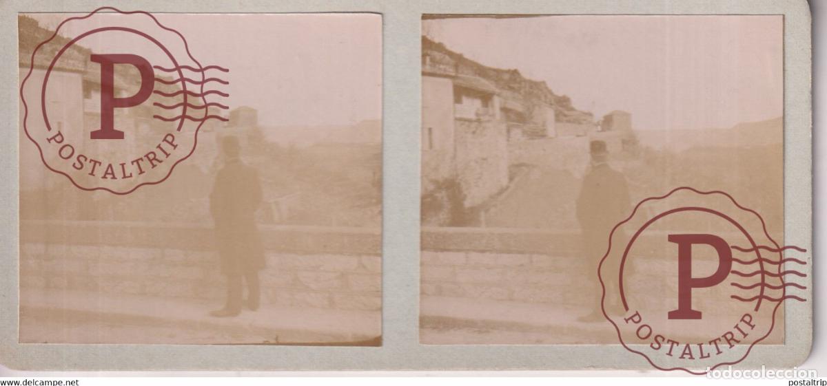 Fotograf&iacute;a antigua: REGARDER LA VILLE 13*6cm ESTEREOSCOPICA ST&Eacute;R&Eacute;OSCOPIQUE STEREOSCOPIC