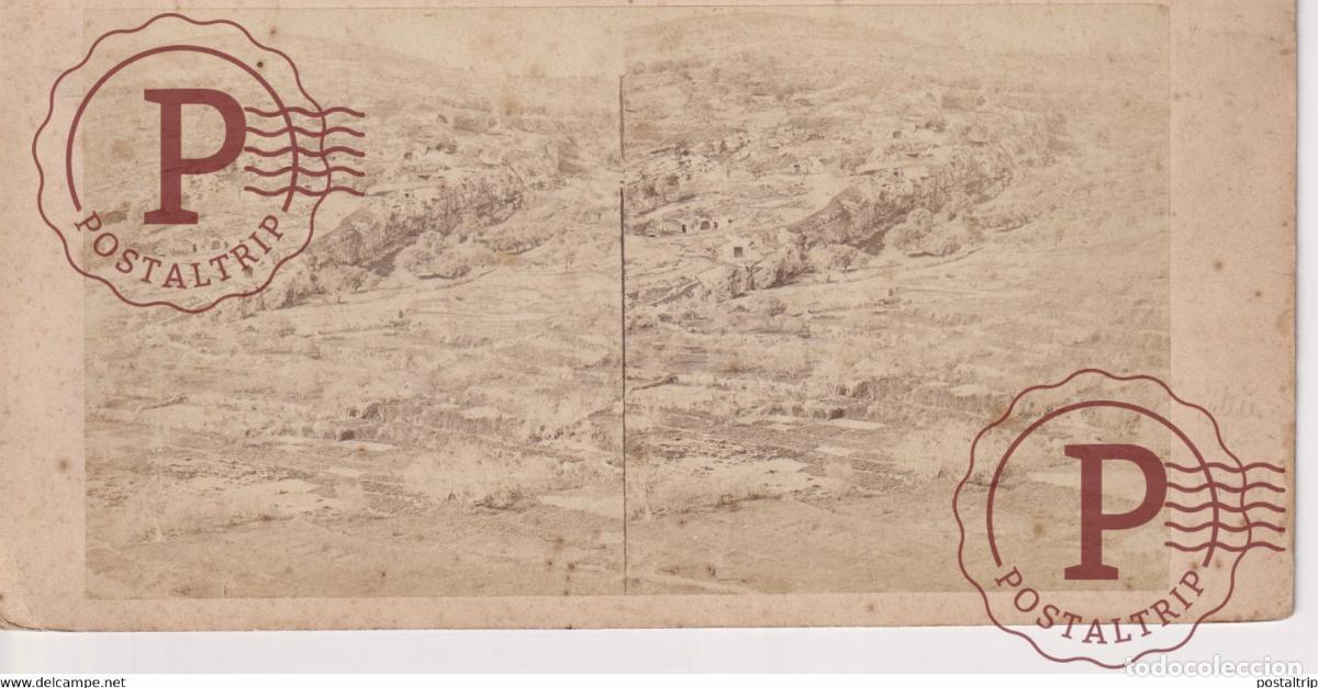 Fotograf&iacute;a antigua: VALLEE BEN HINNON PALESTINE CONTORNI DI GERUSALEMME 18*9CM ESTEREOSCOPICA STEREOSCOPIC