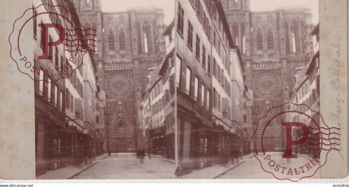 Fotograf&iacute;a antigua: STRASBURG FRANCE +-17*9CM ESTEREOSCOPICA STEREOSCOPIC francestereo