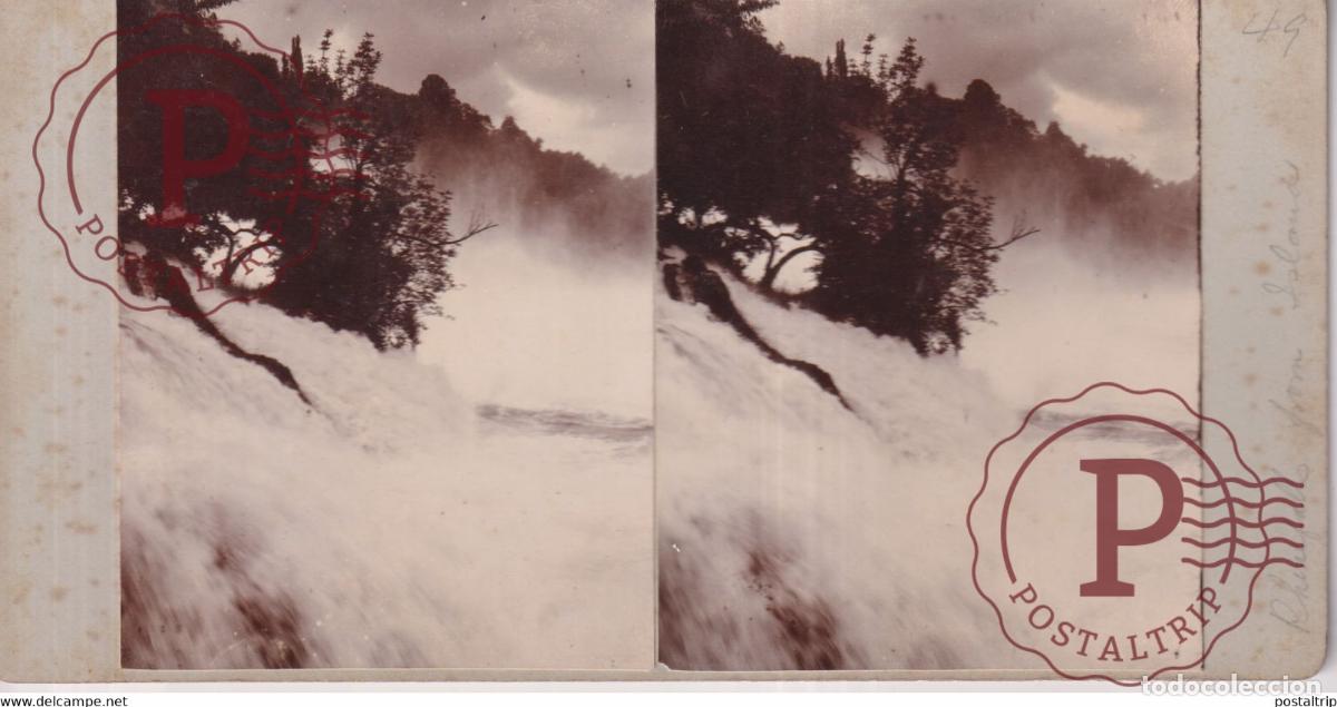 Fotograf&iacute;a antigua: rhinefalls GERMANY DEUTSCHLAND +-18*9CM ESTEREOSCOPICA STEREOSCOPIC francestereo