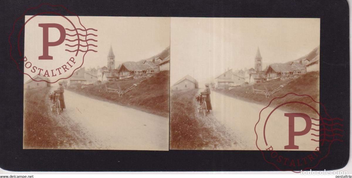 Photographie ancienne: 05 Hautes Alpes Col du Mont Gen&egrave;vre BRIANCON FRANCE +-17*9CM ESTEREOSCOPICA STEREOSCOPIC francest