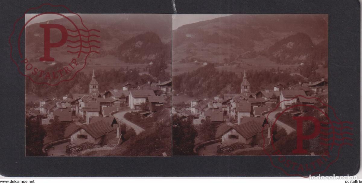 Photographie ancienne: BEAUFORT SUR DORON SAVOU FRANCE +-17*9CM ESTEREOSCOPICA STEREOSCOPIC francestereo