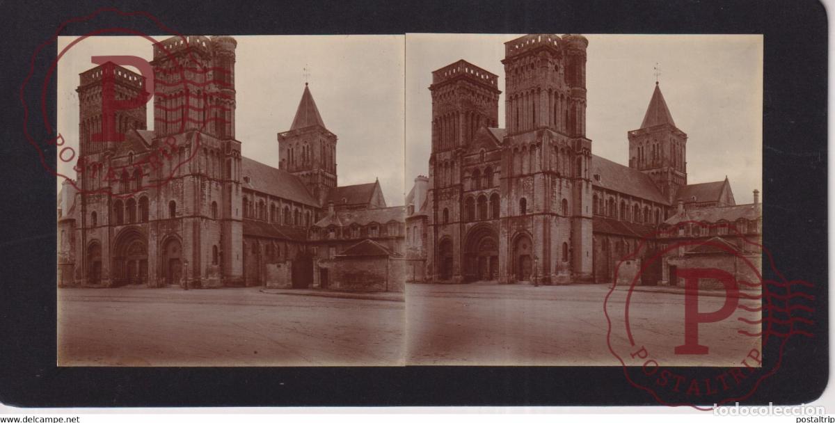 Photographie ancienne: CAEN Abbaye aux Dames 14 CALVADOS FRANCE +-17*9CM ESTEREOSCOPICA STEREOSCOPIC francestereo