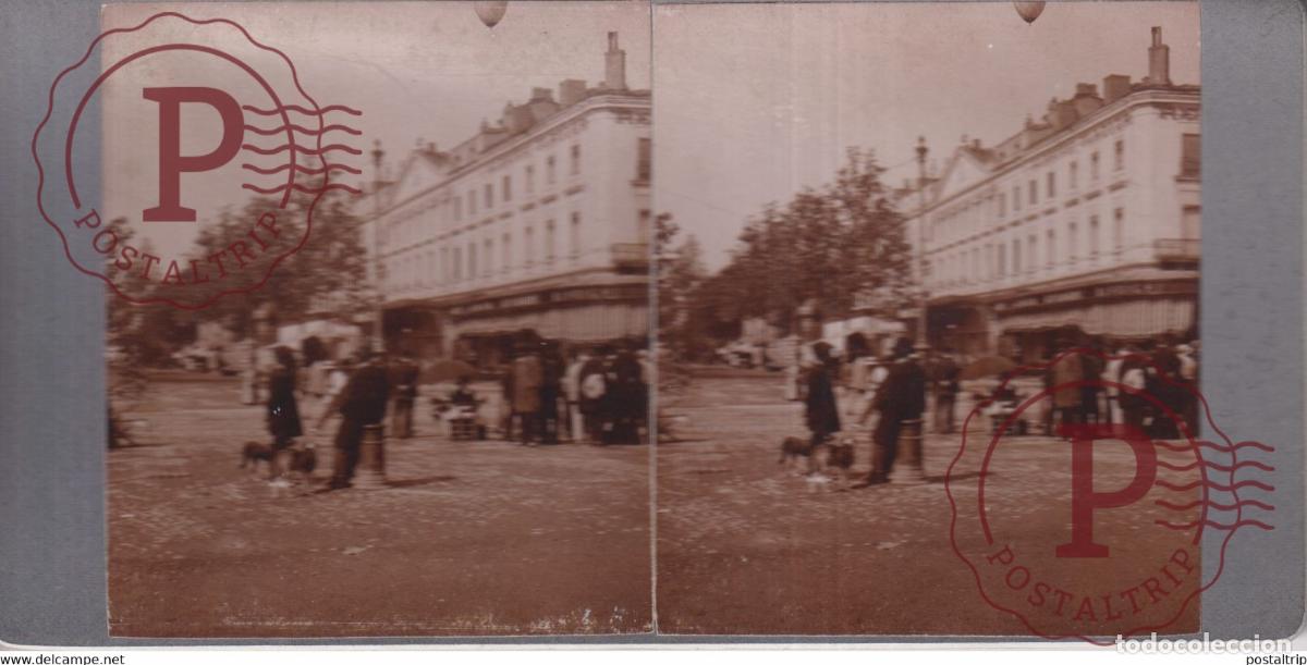 Fotograf&iacute;a antigua: 31 Haute Garonne Toulouse Carrefour Lafayette - Caf&eacute; Albrighi FRANCE +-17*9CM ESTEREOSCOPICA STERE