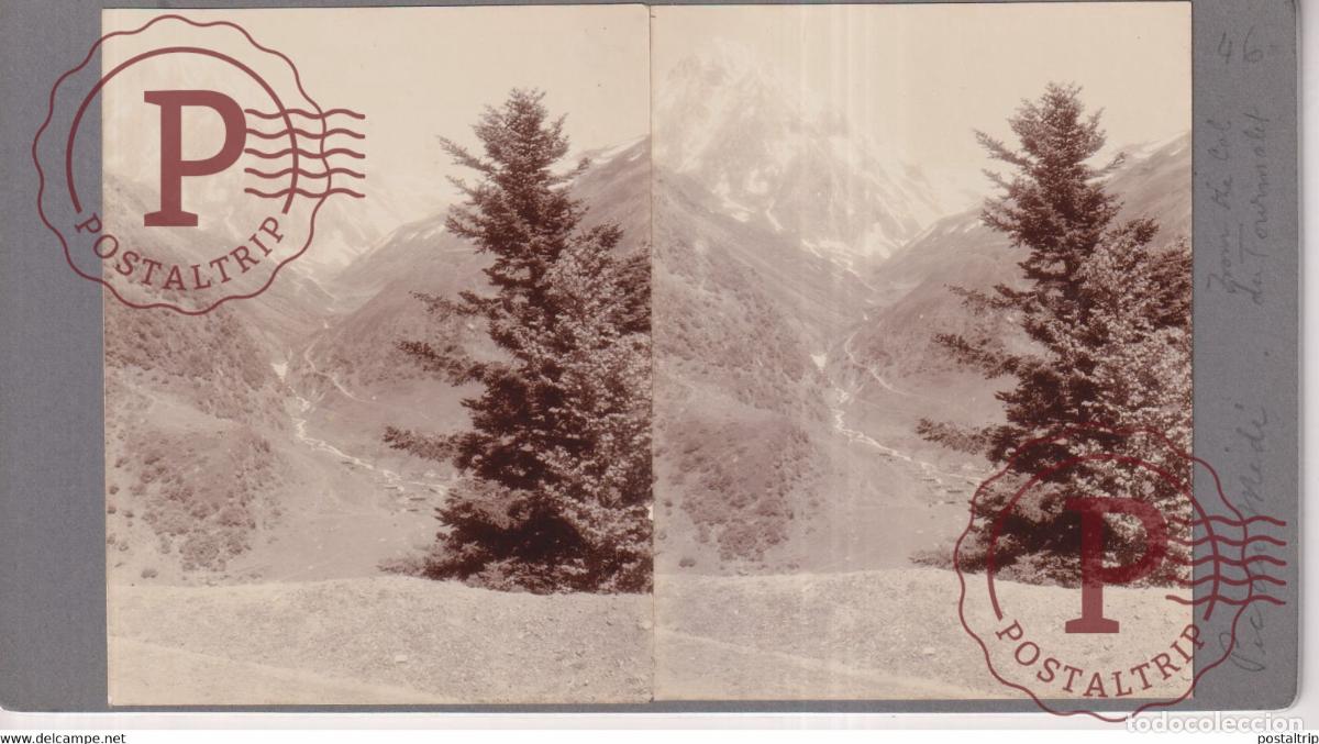 Alte Fotografie: 65 Hautes Pyr&eacute;n&eacute;es pic du midi col du tourmalet FRANCE +-17*9CM ESTEREOSCOPICA STEREOSCOPIC france