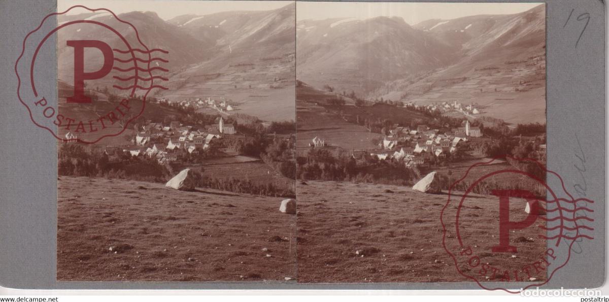 Alte Fotografie: 65 Hautes Pyr&eacute;n&eacute;es Arreau FRANCE +-17*9CM ESTEREOSCOPICA STEREOSCOPIC francestereo