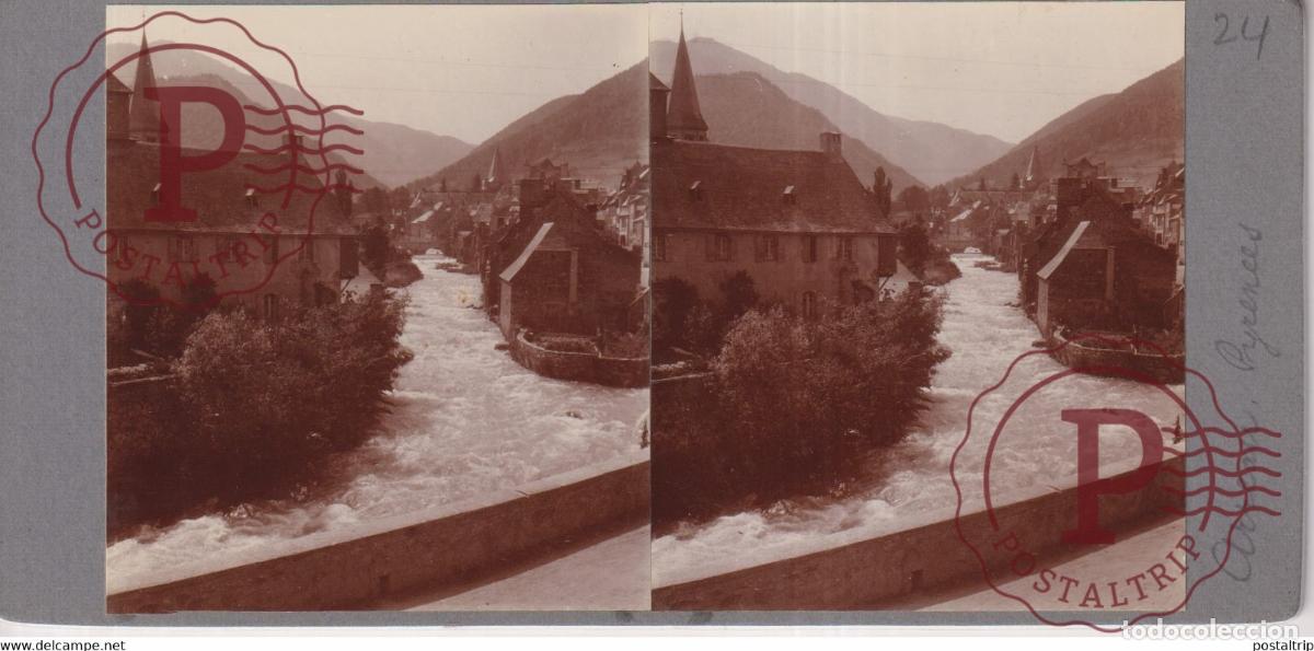Alte Fotografie: 65 Hautes Pyr&eacute;n&eacute;es ARREAU FRANCE +-17*9CM ESTEREOSCOPICA STEREOSCOPIC francestereo