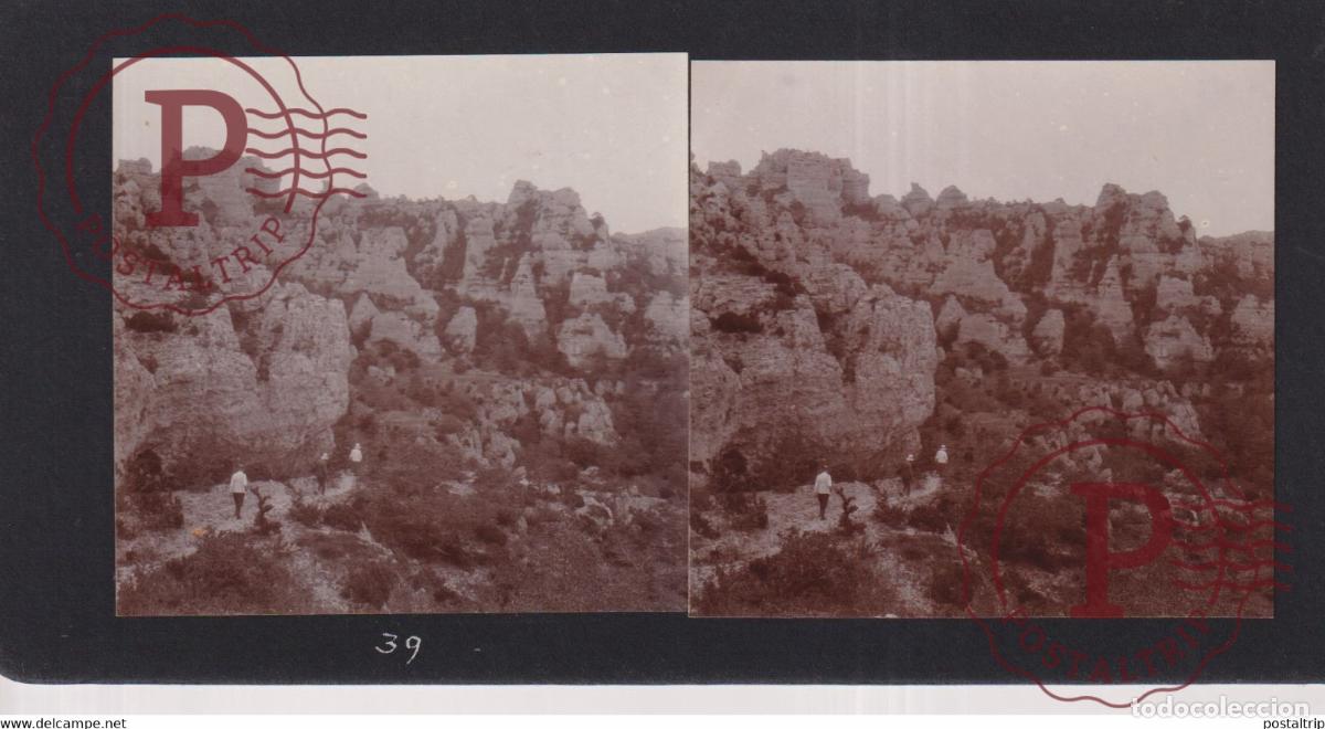 Fotograf&iacute;a antigua: MONTPELLIER LE VIEUX CEVENNES FRANCE +-17*9CM ESTEREOSCOPICA STEREOSCOPIC francestereo