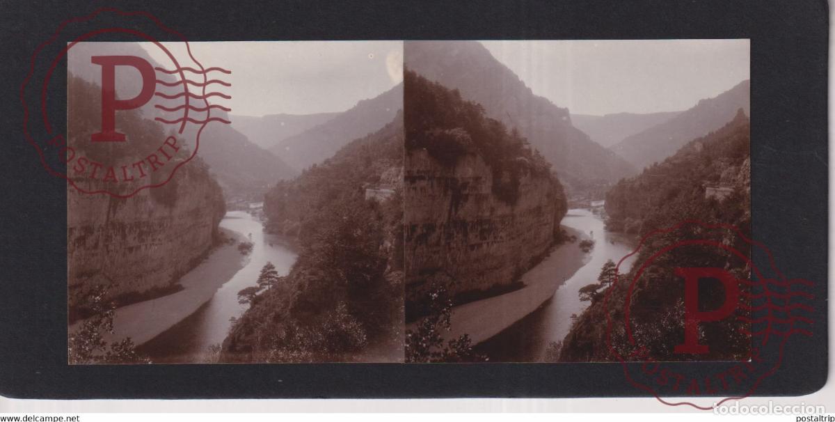 Antique Photography: Alpes CEVENNES TARN Les d&eacute;troits FRANCE +-17*9CM ESTEREOSCOPICA STEREOSCOPIC francestereo
