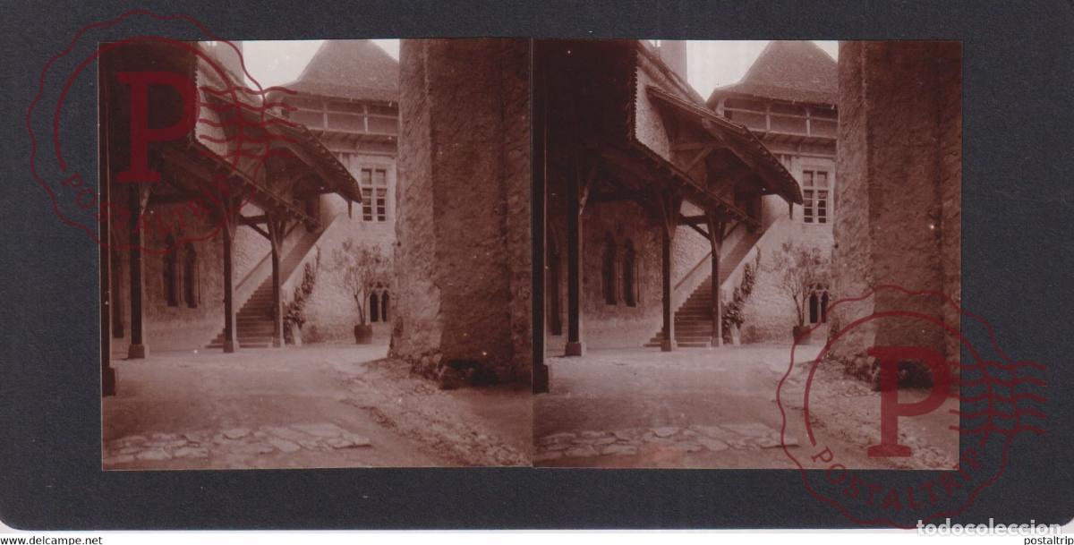 Antique Photography: Suisse Ch&acirc;teau de Chillon SWISS SUIZA +-17*9CM ESTEREOSCOPICA STEREOSCOPIC francestereo