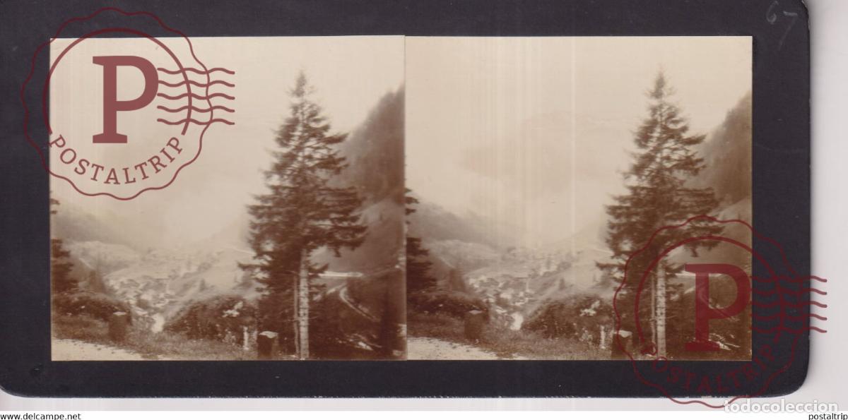 Fotograf&iacute;a antigua: Sass Pordoi en Tirol del Sur, Italia +-17*9CM ESTEREOSCOPICA STEREOSCOPIC francestereo