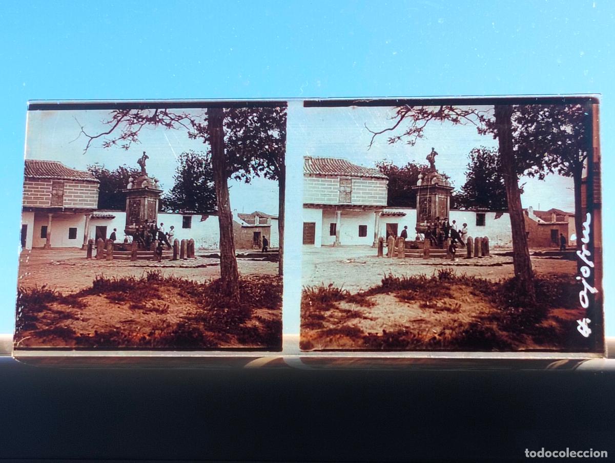Fotograf&iacute;a antigua: AJOFRIN TOLEDO VISTA ESTEREOSCOPICA EN CRISTAL 5,8 X 13 CM