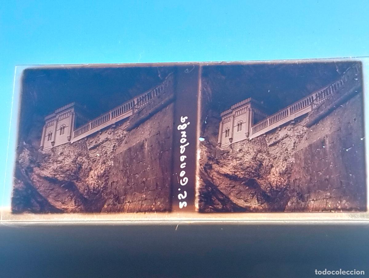 Fotograf&iacute;a antigua: COVADONGA ASTURIAS VISTA ESTEREOSCOPICA EN CRISTAL 5,8 X 13 CM