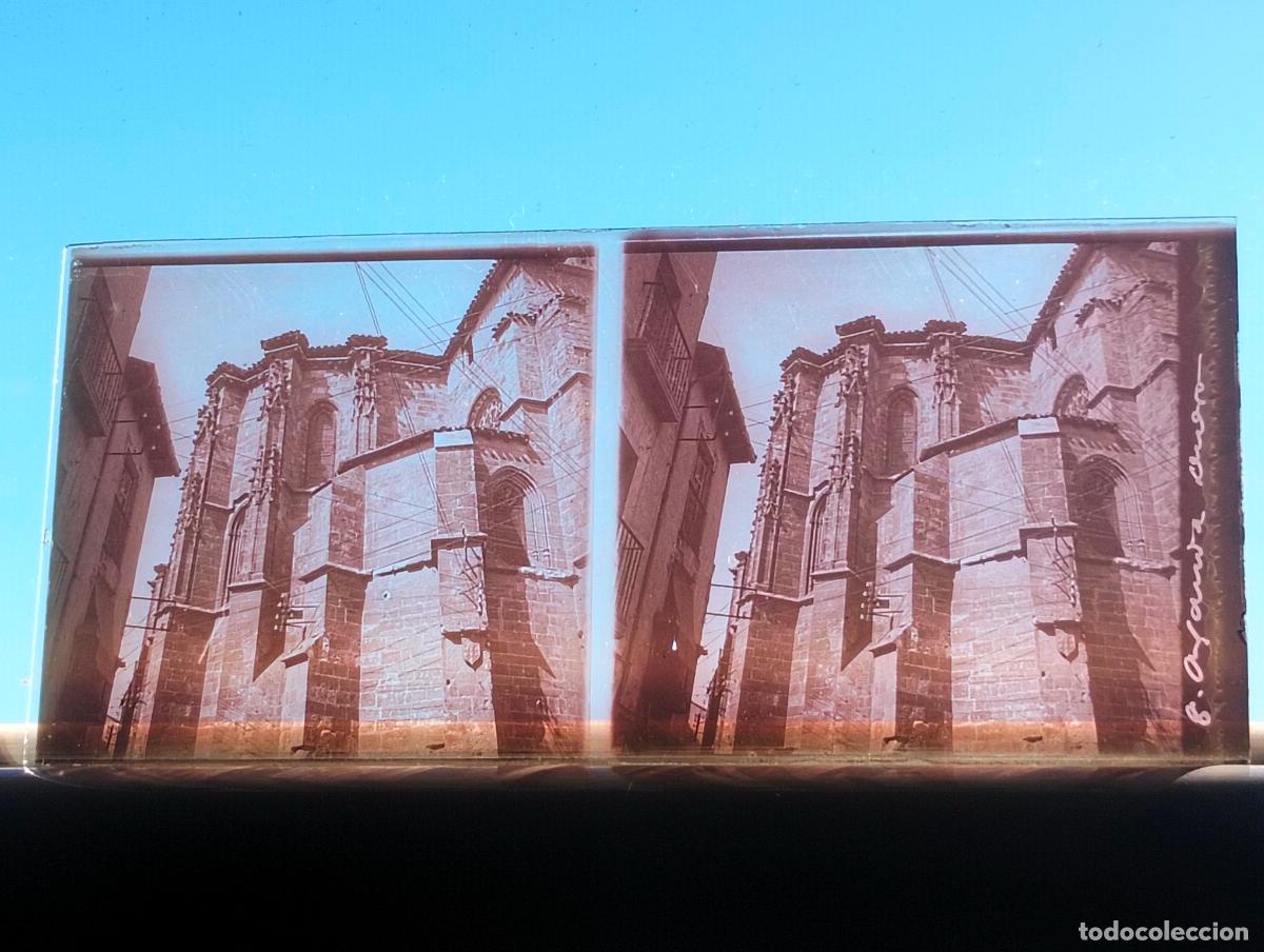 Fotograf&iacute;a antigua: ARANDA DE DUERO BURGOS VISTA ESTEREOSCOPICA EN CRISTAL 5,8 X 13 CM