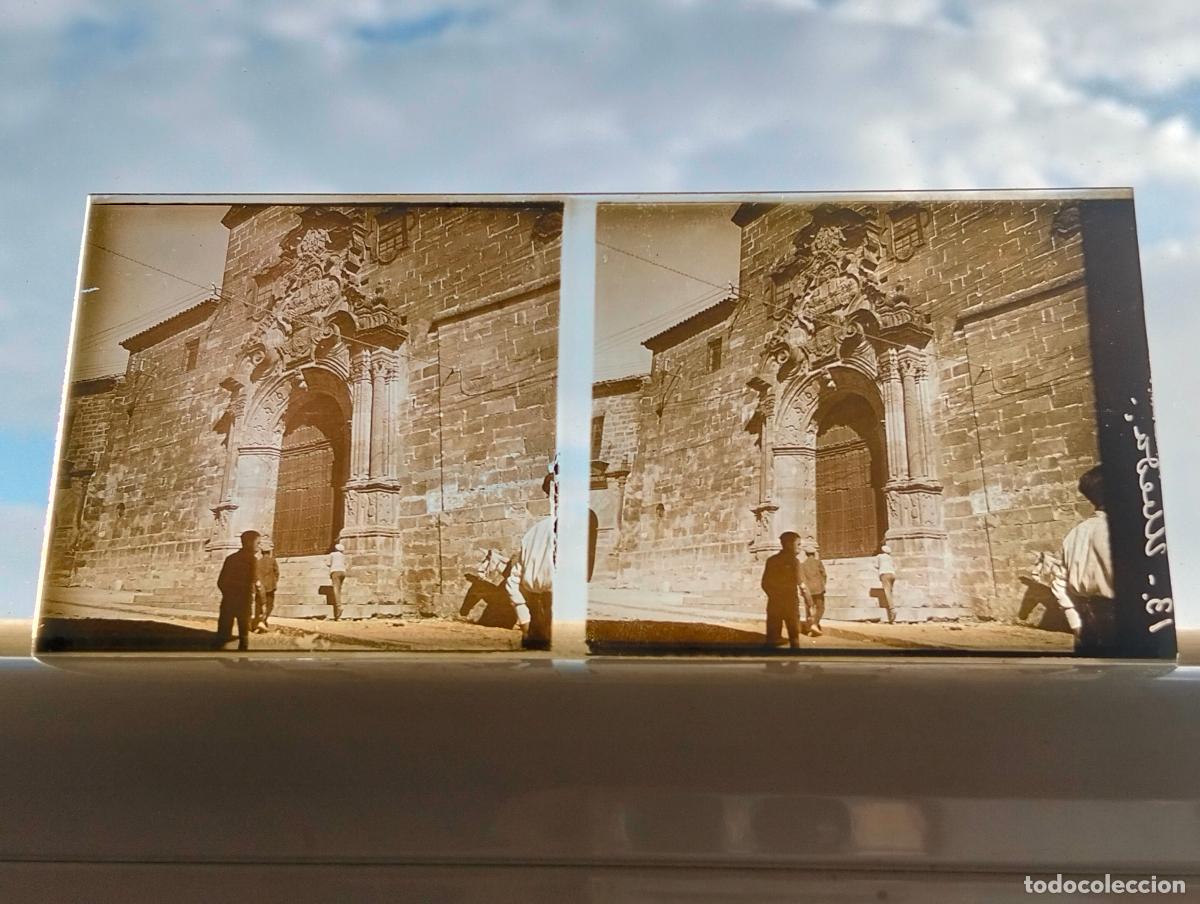 Fotograf&iacute;a antigua: UBEDA JAEN VISTA ESTEREOSCOPICA EN CRISTAL 5,8 X 13 CM