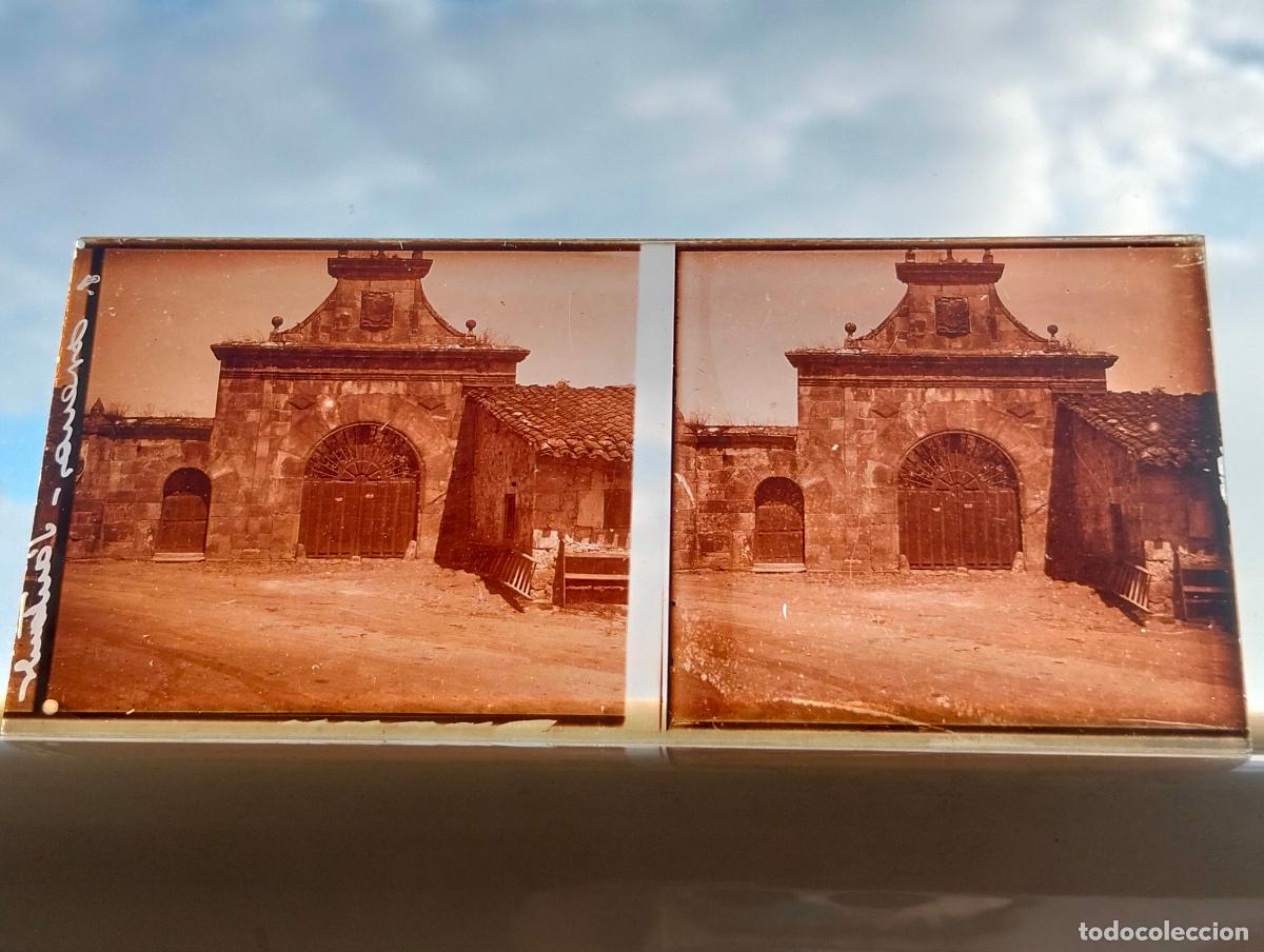 Fotograf&iacute;a antigua: ARENAS DE IGU&Ntilde;A CANTABRIA VISTA ESTEREOSCOPICA EN CRISTAL 5,8 X 13 CM