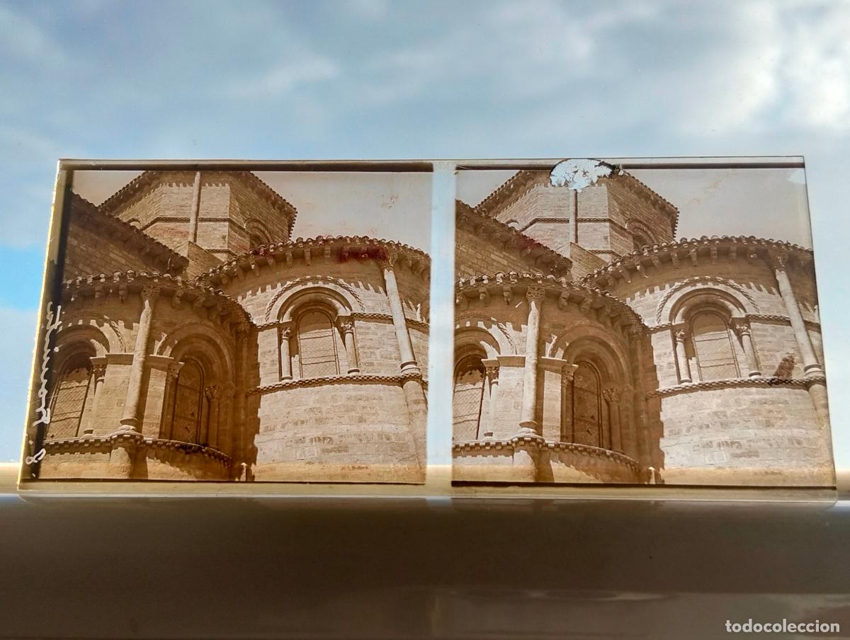 Fotograf&iacute;a antigua: FROMISTA PALENCIA VISTA ESTEREOSCOPICA EN CRISTAL 5,8 X 13 CM
