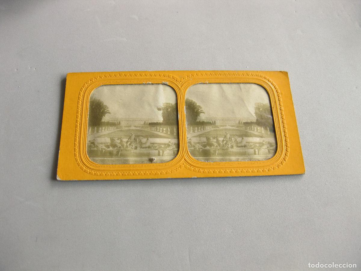 Fotograf&iacute;a antigua: FOTOGRAF&Iacute;A ESTEREOSC&Oacute;PICA DE TRANSPARENCIA DE EL PALACIO DE VERSALLES EN FRANCIA