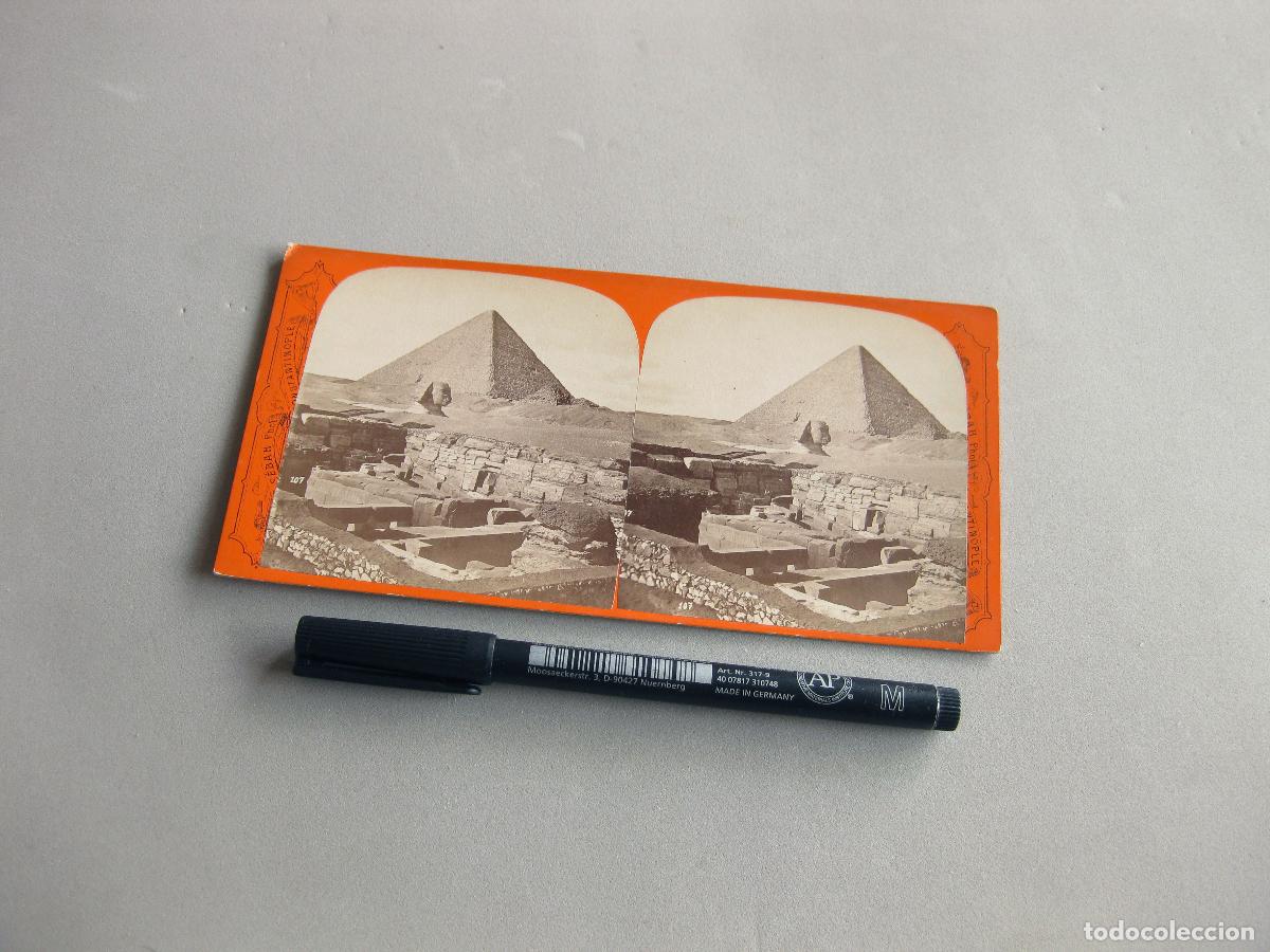 Fotograf&iacute;a antigua: FOTOGRAF&Iacute;A ESTEREOSC&Oacute;PICA DE LAS PIR&Aacute;MIDE DE KEOPS Y EGIPTO. EGYPT PASCAL SEBAH PHOTOGRAPH