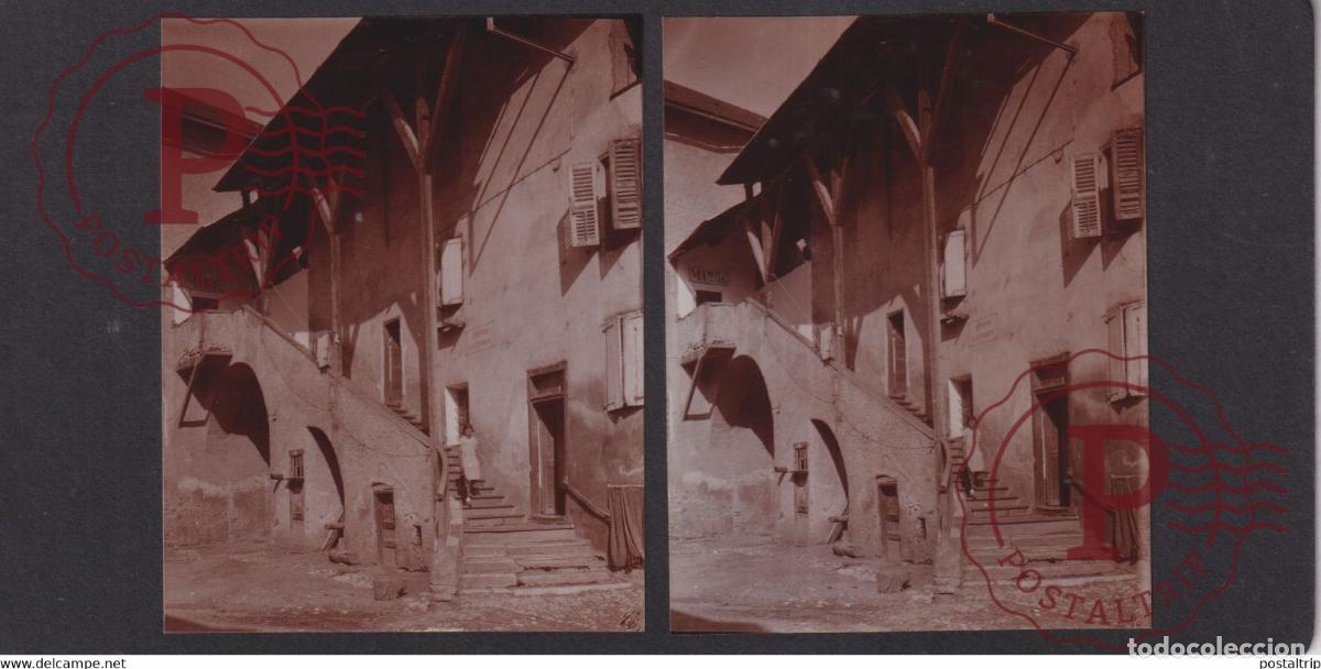 Fotograf&iacute;a antigua: Guillestre 05 Hautes Alpes 1937 LE MAIRIE +-17*9CM ESTEREOSCOPICA STEREOSCOPIC francestereo