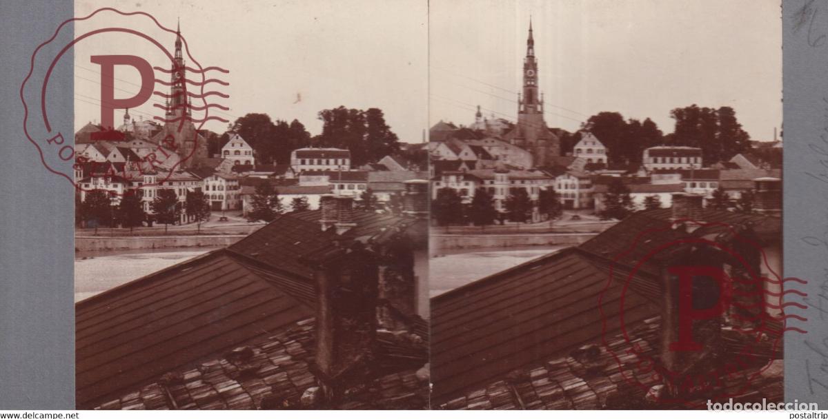 Photographie ancienne: Bad T&ouml;lz Germany DEUTSCHLAND Baviera BAVARIA +-17*9CM ESTEREOSCOPICA STEREOSCOPIC francestereo