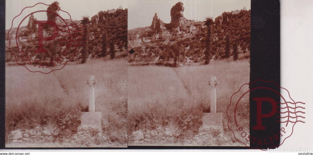 Photographie ancienne: PRES DE AVEYRON MILLAU FRANCIA VILLAGE ABANDONE +-17*9CM ESTEREOSCOPICA STEREOSCOPIC francestereo