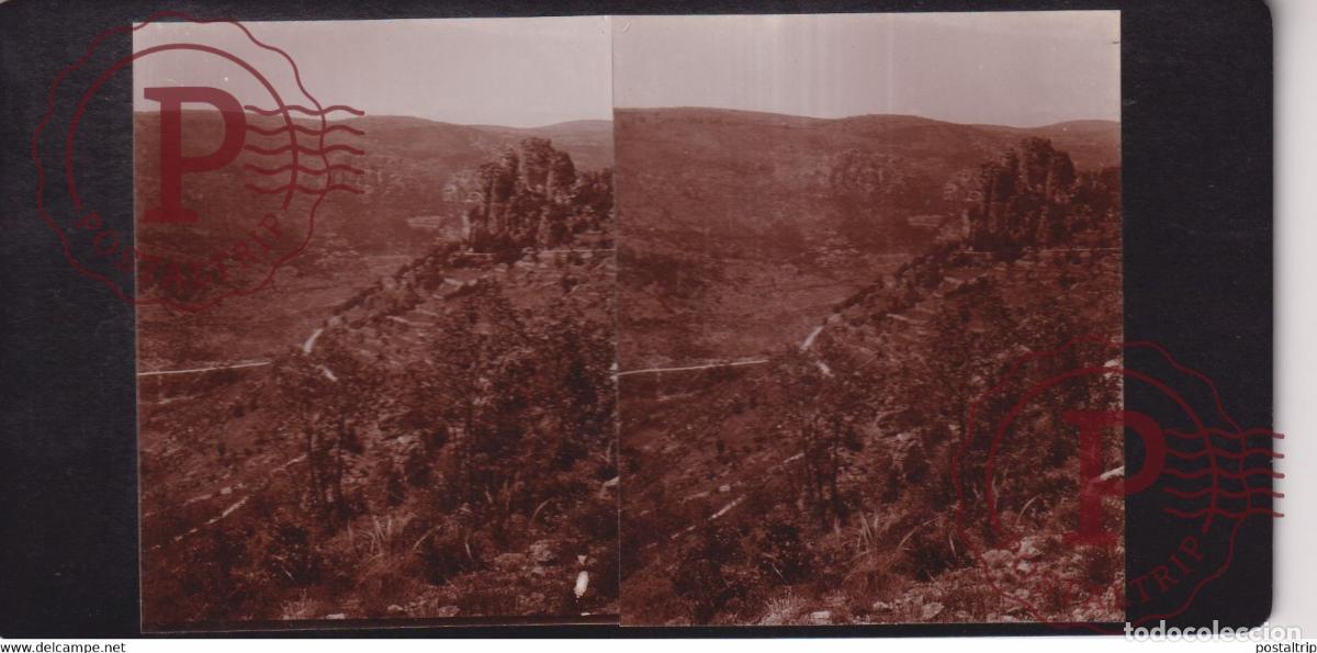Photographie ancienne: DOURBIE CAUSSES CEVENNES CAUSSE NOIR FRANCIA +-17*9CM ESTEREOSCOPICA STEREOSCOPIC francestereo
