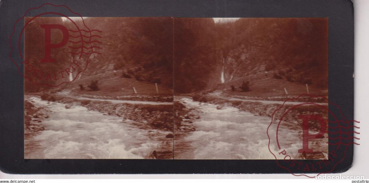 Photographie ancienne: Vall&eacute;e du Lis 31 Haute Garonne Luchon FRANCE +-17*9CM ESTEREOSCOPICA STEREOSCOPIC francestereo