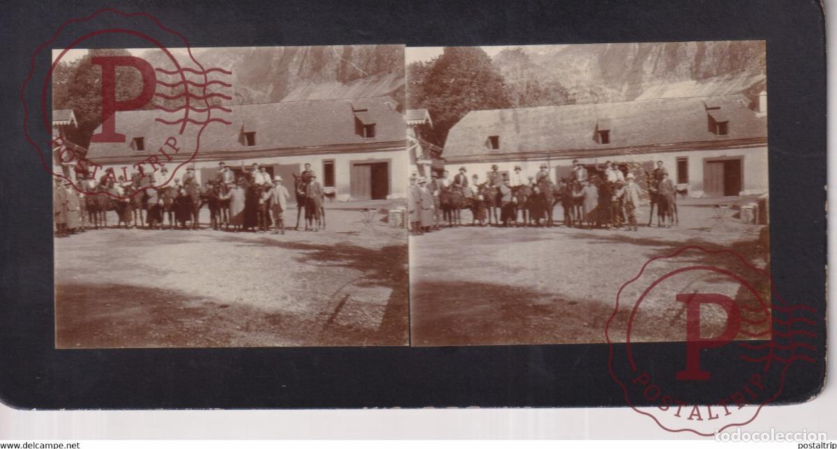 Photographie ancienne: GAVARNIE CIRQUE 65 Hautes Pyr&eacute;n&eacute;es FRANCE +-17*9CM ESTEREOSCOPICA STEREOSCOPIC francestereo