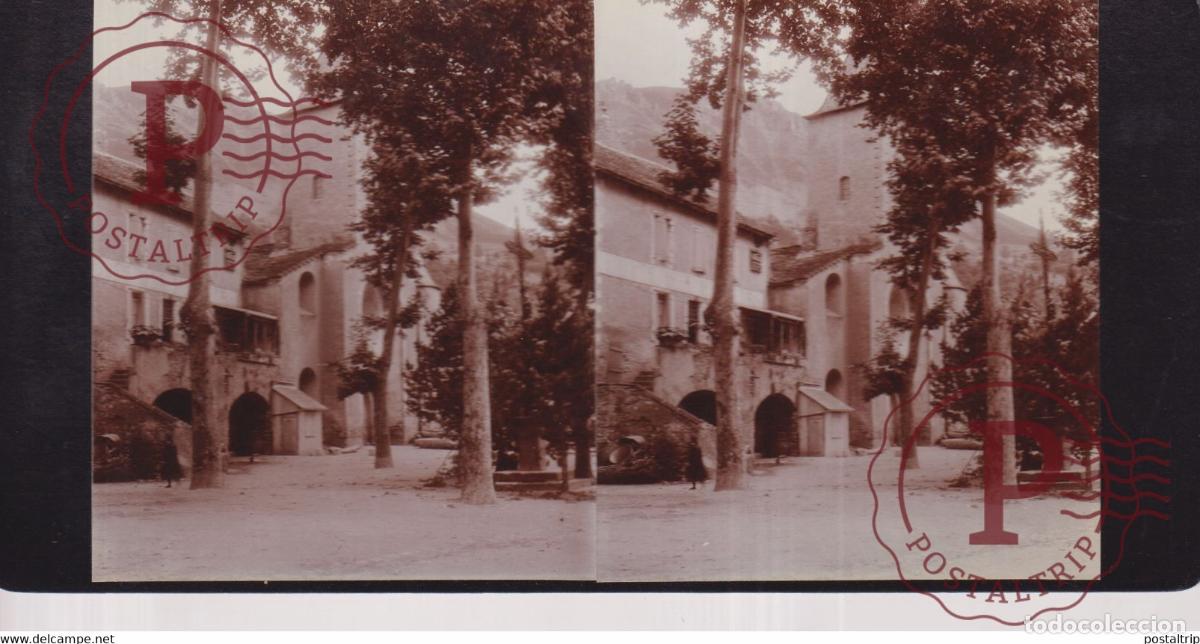Antique Photography: 48 Loz&egrave;re ISPAGNAC TARN GORGE FRANCE +-17*9CM ESTEREOSCOPICA STEREOSCOPIC francestereo