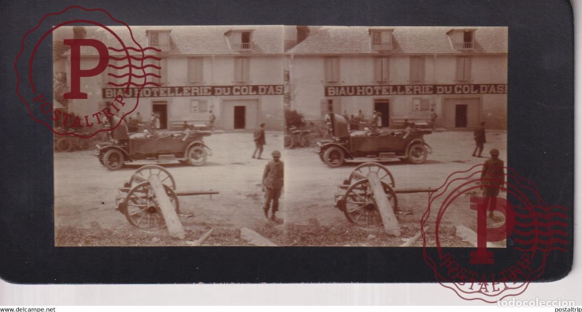 Fotograf&iacute;a antigua: 65 Hautes Pyr&eacute;n&eacute;es - PAYOLLE - H&ocirc;tellerie du Col d Aspin BIAU FRANCE +-17*9CM ESTEREOSCOPICA STERE
