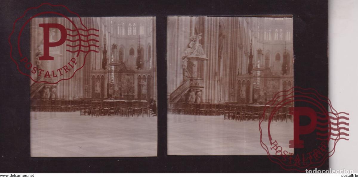 Photographie ancienne: 60 Beauvais Oise Eglise ???? +-17*9CM ESTEREOSCOPICA STEREOSCOPIC francestereo