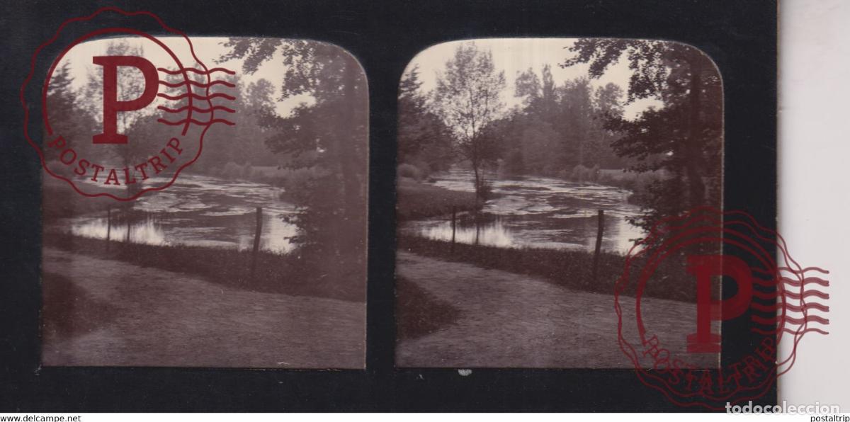 Photographie ancienne: 45 Olivet la source du loiret +-17*9CM ESTEREOSCOPICA STEREOSCOPIC francestereo