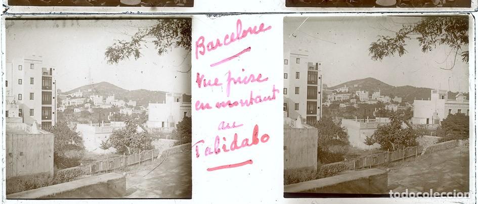 Fotograf&iacute;a antigua: BARCELONA TIBIDABO ESTEREOSCOPICA DE CRISTAL FORMATO 4.5 X 10.7 CM.