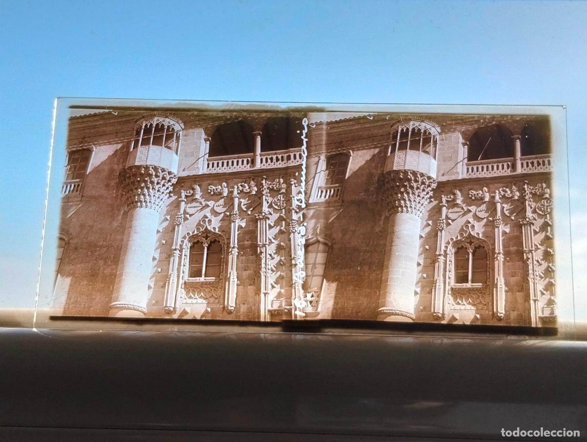 Fotograf&iacute;a antigua: BAEZA VISTA ESTEREOSCOPICA EN CRISTAL 5,8 X 13 CM