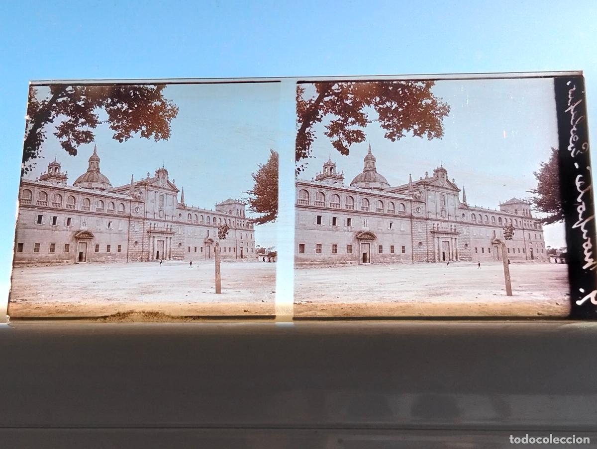 Fotograf&iacute;a antigua: MONFORTE DE LEMOS LUGO VISTA ESTEREOSCOPICA EN CRISTAL 5,8 X 13 CM